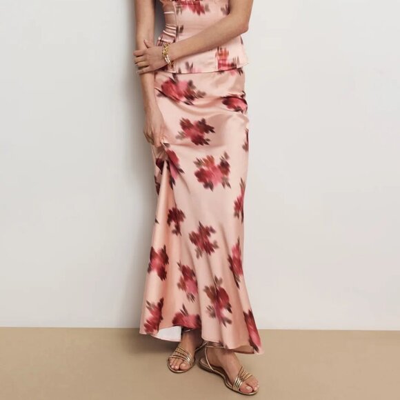 WeWoreWhat Slip Skirt in Pink Floral - Picture 1 of 10